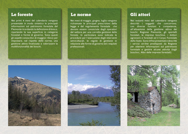 Calendario 2014 Settore Foreste Regione Piemonte